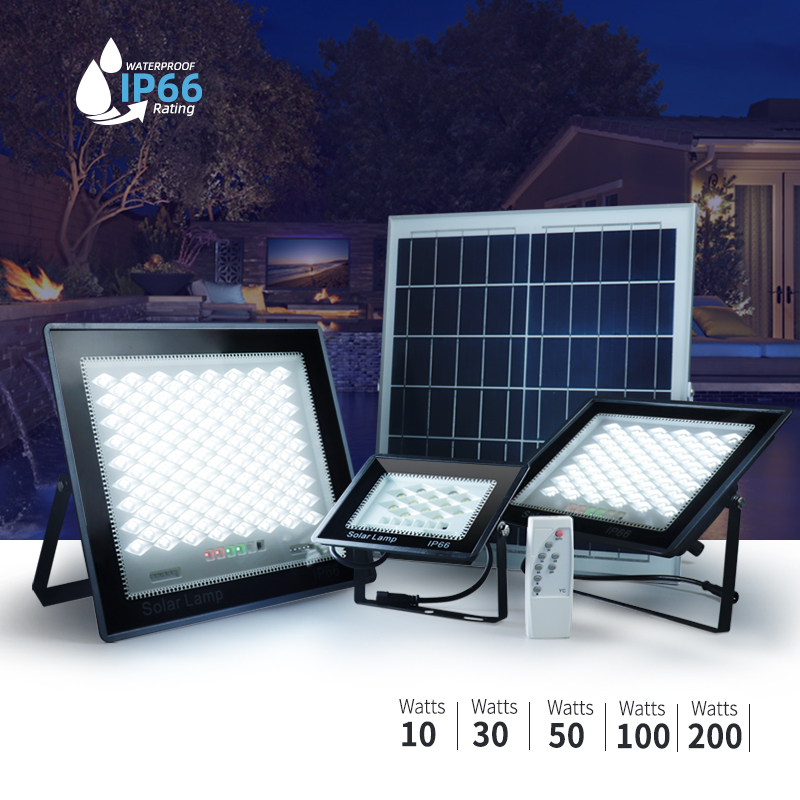 Luz de inundaci&oacute;n solar dividida IP66