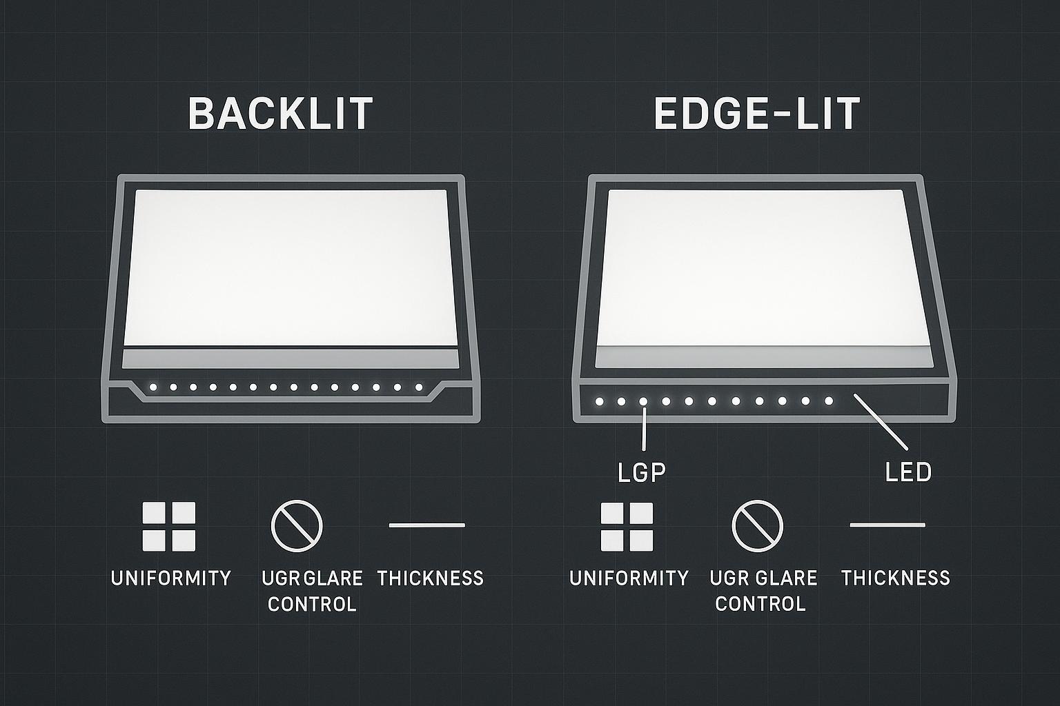 バックライトとエッジライトの LED パネル ライト: 購入者比較ガイド