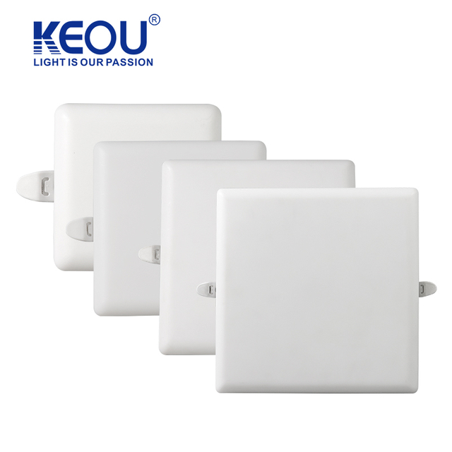 Panneau lumineux LED carr&eacute; encastr&eacute; sans cadre