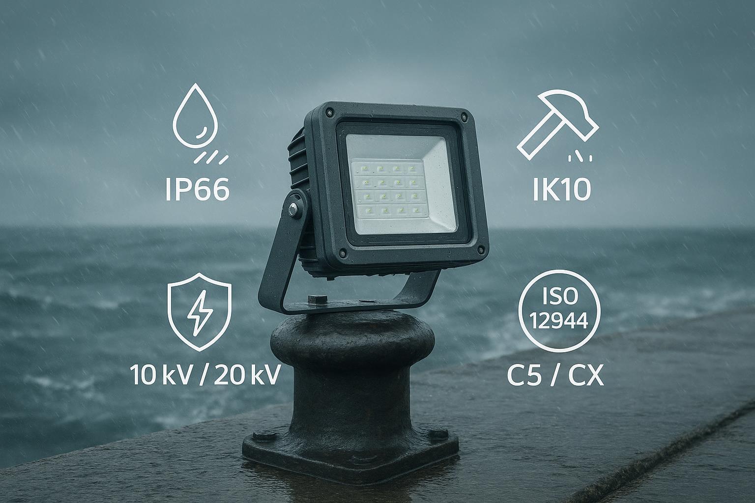 Checkliste f&uuml;r die K&uuml;stentauglichkeit von LED-Flutlichtern gem&auml;&szlig; IP65/IP66