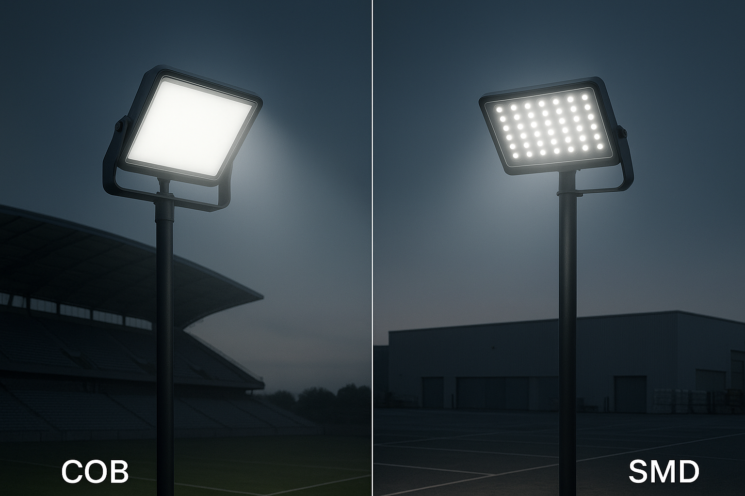 Holofote COB Vs SMD: Qual voc&ecirc; deve escolher?